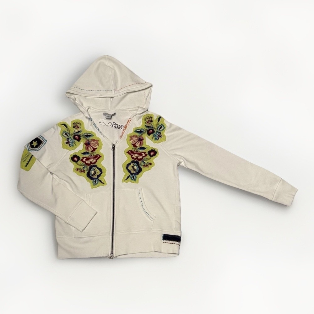 RXB EMBROIDERED FLOWER Zip Jacket SIZE M NWT - Picture 2 of 13